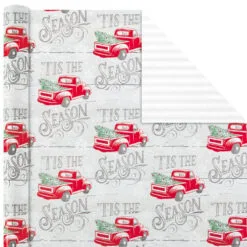 Hallmark Rustic Winter 3-Pack Reversible Metallic Christmas Wrapping Paper, 120 Sq. Ft. -Hot Sale Hallmark Store Rustic Winter Reversible Christmas Wrapping Paper 5JXW1034 04