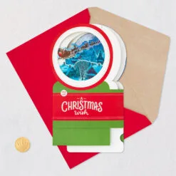 Hallmark Santa's Sleigh Snow Globe Musical 3D Pop-Up Christmas Card With Motion -Hot Sale Hallmark Store Santa Sleigh Snowglobe 3D PopUp Music Motion Christmas Card 1299XOD9985 06