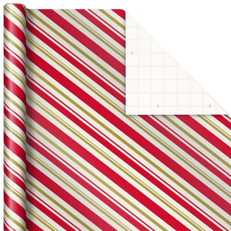 Hallmark Santa And Stripes 2-Pack Christmas Wrapping Paper Assortment, 160 Sq. Ft. 6 Hallmark Santa And Stripes 2-Pack Christmas Wrapping Paper Assortment, 160 Sq. Ft. - Image 6