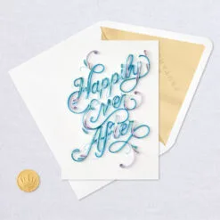 Hallmark Happily Ever After Quilled Paper Handmade Wedding Card 12 Hallmark Happily Ever After Quilled Paper Handmade Wedding Card -Hot Sale Hallmark Store Script Letters Quilled Paper Handmade Wedding Card 1299LAD9615 05