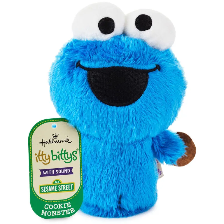 Hallmark Itty Bittys® Sesame Street® Cookie Monster Plush With Sound 2 Hallmark Itty Bittys® Sesame Street® Cookie Monster Plush With Sound - Image 2