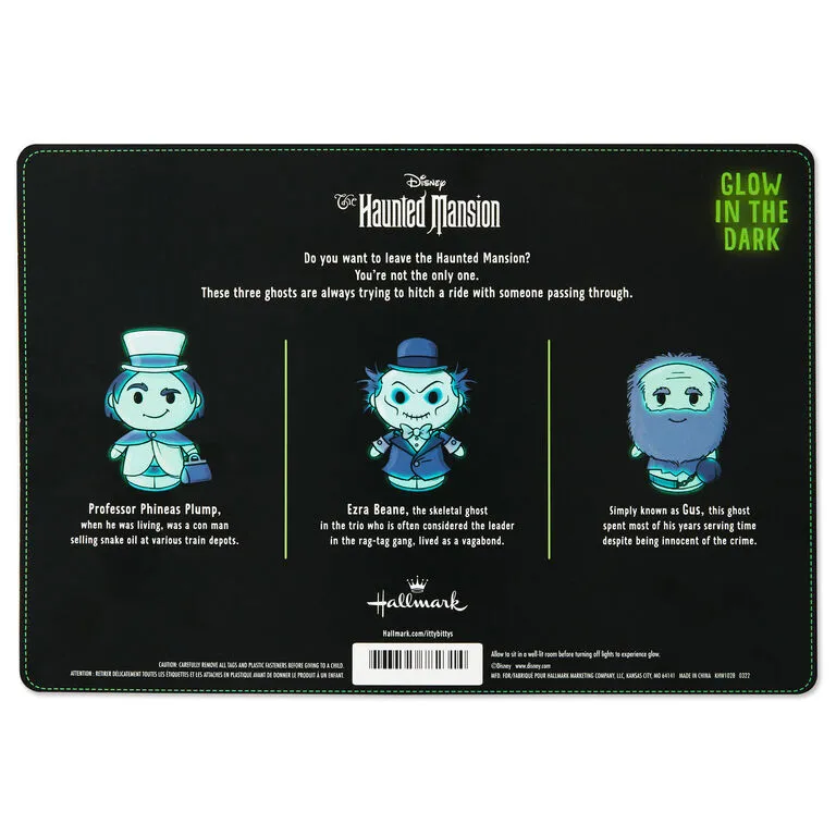 Hallmark Itty Bittys® Disney The Haunted Mansion Ghosts Glow-in-the-Dark Plush, Set Of 3 6 Hallmark Itty Bittys® Disney The Haunted Mansion Ghosts Glow-in-the-Dark Plush, Set Of 3 - Image 6