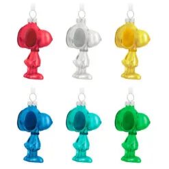 Hallmark The Peanuts® Gang Snoopy Glass Ornaments, Set Of 6 11 Hallmark The Peanuts® Gang Snoopy Glass Ornaments, Set Of 6 -Hot Sale Hallmark Store Set of 6 Colored Glass Snoopy Keepsake Ornaments 2499QSB6329 06