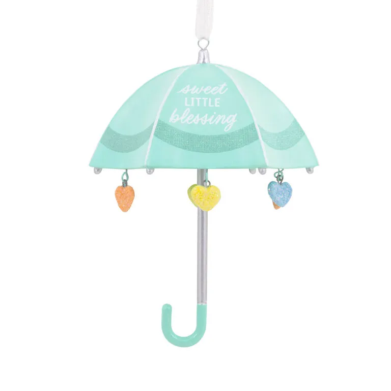 Signature Baby Umbrella Porcelain Hallmark Ornament 1 Signature Baby Umbrella Porcelain Hallmark Ornament