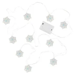 Hallmark Snowflake 10-Light Christmas String Lights, 10'