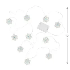 Hallmark Snowflake 10-Light Christmas String Lights, 10' 8 Hallmark Snowflake 10-Light Christmas String Lights, 10' -Hot Sale Hallmark Store Snowflakes Keepsake Christmas Light String 1QSB6297 03