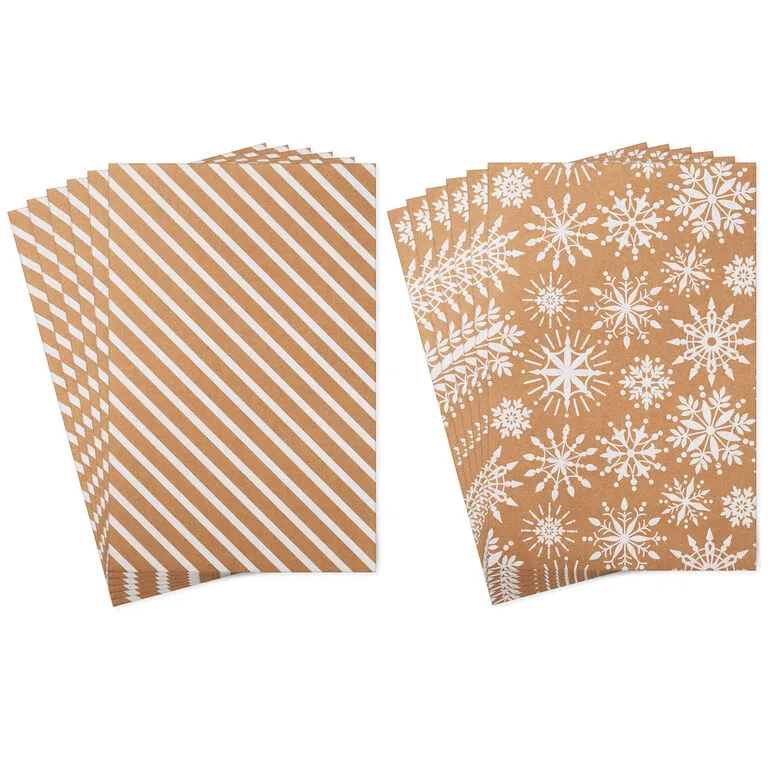 Hallmark Snowflakes And Stripes 12-Pack Designed Brown Shirt Boxes 5 Hallmark Snowflakes And Stripes 12-Pack Designed Brown Shirt Boxes - Image 5