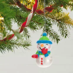 Hallmark Pull My Finger Snowman Ornament With Sound -Hot Sale Hallmark Store Snowman With BlueGreen HatScarf Keepsake Ornament 2199QGO2829 02