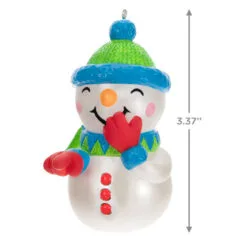 Hallmark Pull My Finger Snowman Ornament With Sound -Hot Sale Hallmark Store Snowman With BlueGreen HatScarf Keepsake Ornament 2199QGO2829 03
