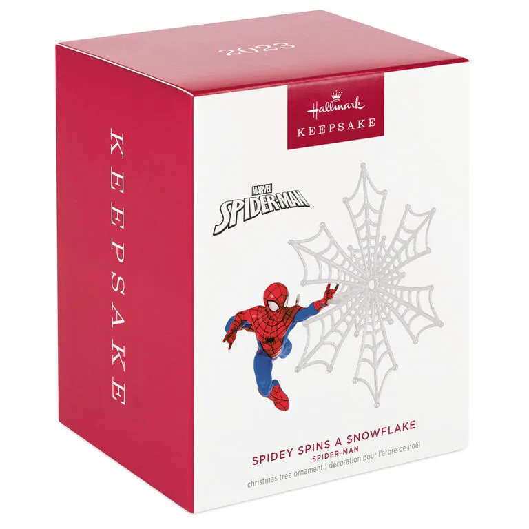 Hallmark Marvel Spider-Man Spidey Spins A Snowflake Ornament 4 Hallmark Marvel Spider-Man Spidey Spins A Snowflake Ornament - Image 4