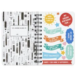 Hallmark Write On! Prompted Journal With Stickers 8 Hallmark Write On! Prompted Journal With Stickers -Hot Sale Hallmark Store Spiral Notebook With 119 Prompt Stickers 3HWJ2111 03