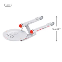 Hallmark Mini Star Trek™ U.S.S. Enterprise NCC-1701 Ornament, 0.035" 9 Hallmark Mini Star Trek™ U.S.S. Enterprise NCC-1701 Ornament, 0.035" -Hot Sale Hallmark Store Star Trek USS Enterprise Keepsake Ornament 1099QXM9327 03