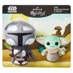 Hallmark Itty Bittys® Star Wars™ The Mandalorian™ And Grogu™ Plush, Set Of 2 -Hot Sale Hallmark Store Star Wars Mandalorian and Grogu Plush itty bittys 2Pack 1KDD2106 03