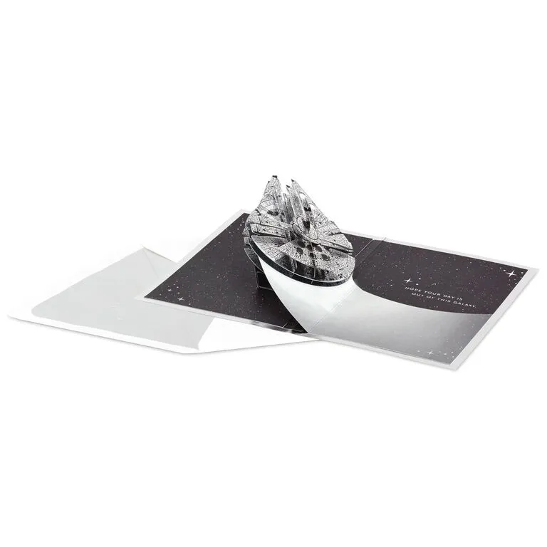 Hallmark Star Wars™ Millennium Falcon™ 3D Pop-Up Card 2 Hallmark Star Wars™ Millennium Falcon™ 3D Pop-Up Card - Image 2
