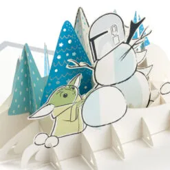 Hallmark Star Wars: The Mandalorian™ Grogu™ Warm Wishes 3D Pop-Up Holiday Card -Hot Sale Hallmark Store Star Wars The Mandalorian Grogu 3D PopUp Holiday Card 1499XXH9985 04