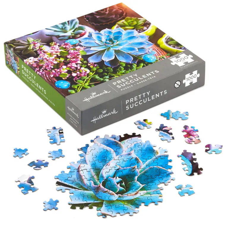 Hallmark Pretty Succulents 1,000-Piece Puzzle 2 Hallmark Pretty Succulents 1,000-Piece Puzzle - Image 2