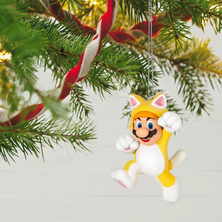 Hallmark Nintendo Super Mario™ Powered Up With Mario Cat Ornament 2 Hallmark Nintendo Super Mario™ Powered Up With Mario Cat Ornament - Image 2