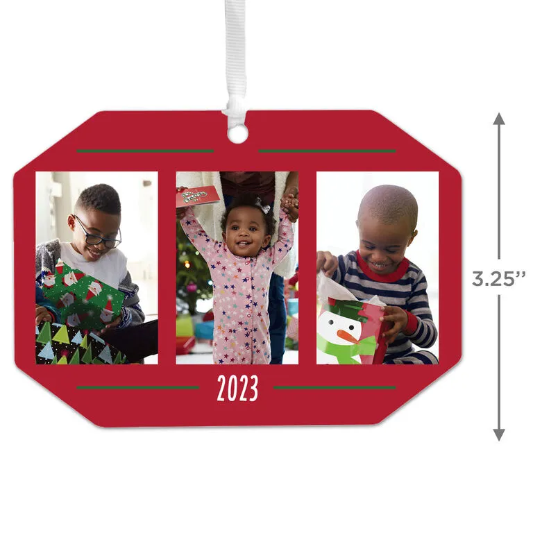 Hallmark Three-Photo Personalized Text And Photo Metal Ornament 3 Hallmark Three-Photo Personalized Text And Photo Metal Ornament - Image 3