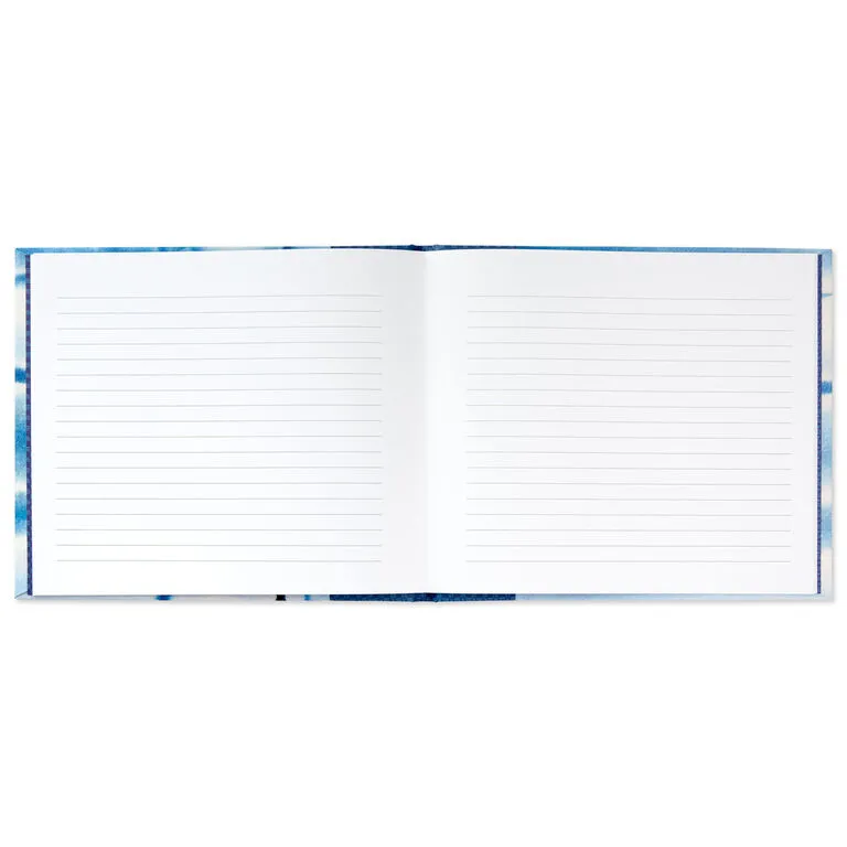 Hallmark Blue Shibori Print Guest Book 3 Hallmark Blue Shibori Print Guest Book - Image 3