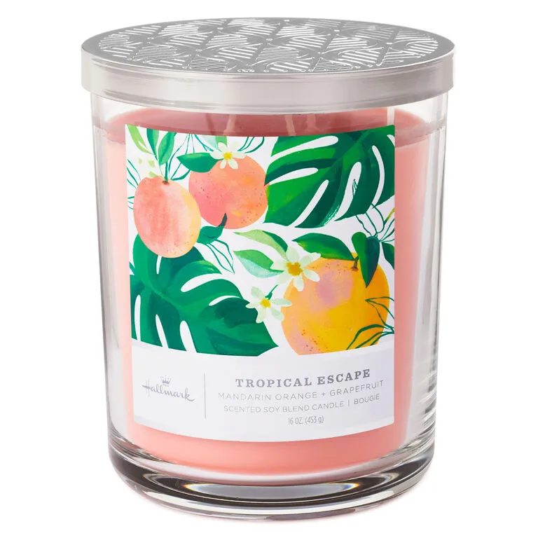 Hallmark Tropical Escape 3-Wick Jar Candle, 16 Oz. 1 Hallmark Tropical Escape 3-Wick Jar Candle, 16 Oz.