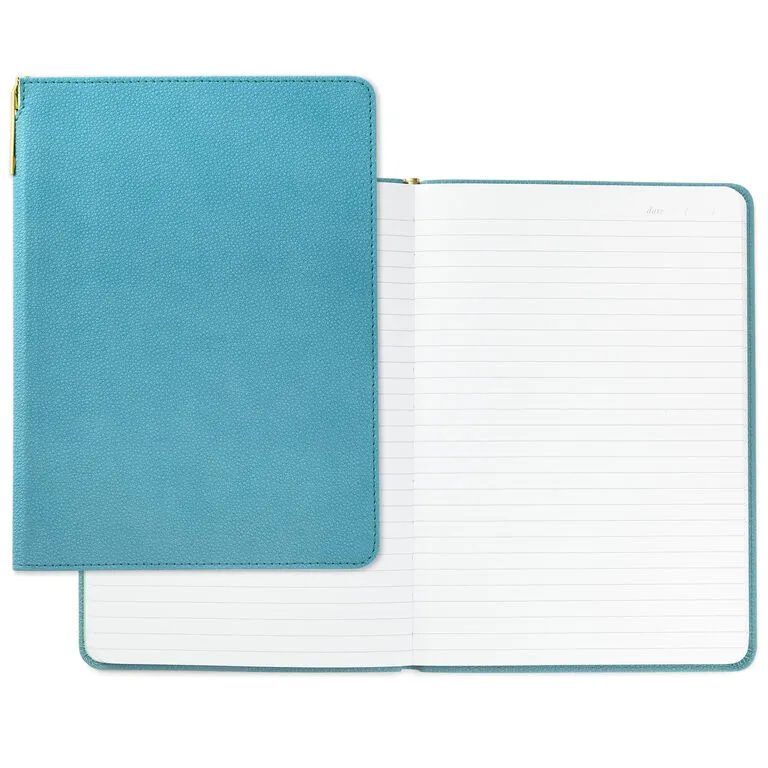 Hallmark Turquoise Faux Leather Notebook With Pen 2 Hallmark Turquoise Faux Leather Notebook With Pen - Image 2