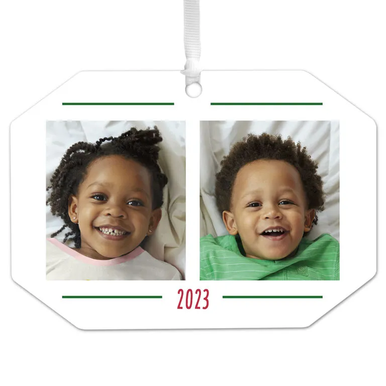 Hallmark Two-Photo Personalized Text And Photo Metal Ornament 1 Hallmark Two-Photo Personalized Text And Photo Metal Ornament