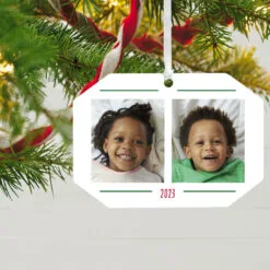 Hallmark Two-Photo Personalized Text And Photo Metal Ornament 4 Hallmark Two-Photo Personalized Text And Photo Metal Ornament -Hot Sale Hallmark Store TwoPhoto Personalized Christmas Ornament 1OFM1001B4 02
