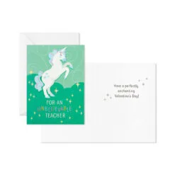 Hallmark Colorful Unicorn Classroom Valentines Set With Light-Up, Musical Mailbox -Hot Sale Hallmark Store Unicorn Kids Classroom Exchange Valentines and Box 5VBX2959 03