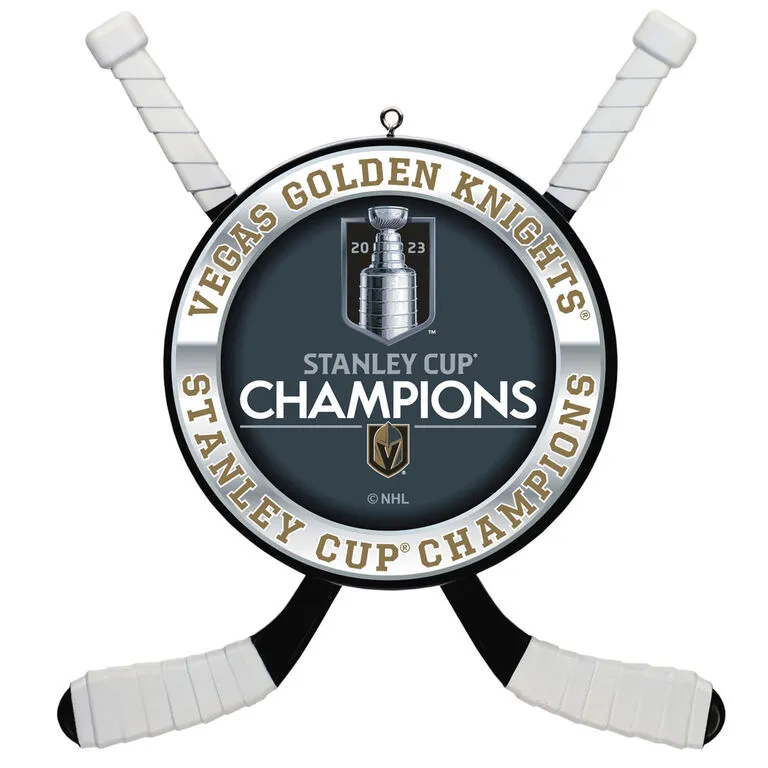 Hallmark NHL® Vegas Golden Knights® 2023 Stanley Cup® Champions Hockey Ornament 1 Hallmark NHL® Vegas Golden Knights® 2023 Stanley Cup® Champions Hockey Ornament