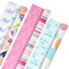 Hallmark Watercolor Tones 3-Pack Reversible Wrapping Paper, 75 Sq. Ft. Total