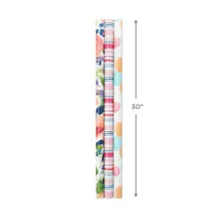 Hallmark Watercolor Tones 3-Pack Reversible Wrapping Paper, 75 Sq. Ft. Total 8 Hallmark Watercolor Tones 3-Pack Reversible Wrapping Paper, 75 Sq. Ft. Total -Hot Sale Hallmark Store Watercolor Tones 3Pack Reversible Wrapping Paper 5EWR6405 03