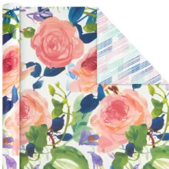 Hallmark Watercolor Tones 3-Pack Reversible Wrapping Paper, 75 Sq. Ft. Total 9 Hallmark Watercolor Tones 3-Pack Reversible Wrapping Paper, 75 Sq. Ft. Total -Hot Sale Hallmark Store Watercolor Tones 3Pack Reversible Wrapping Paper 5EWR6405 04