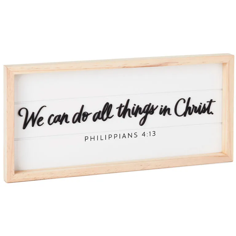 Hallmark We Can Do All Things In Christ Wooden Quote Sign, 15x7 1 Hallmark We Can Do All Things In Christ Wooden Quote Sign, 15x7