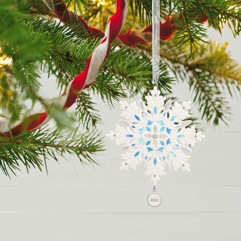 Hallmark Snowflake 2023 Porcelain Ornament 2 Hallmark Snowflake 2023 Porcelain Ornament - Image 2