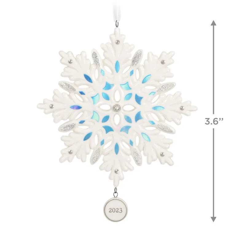 Hallmark Snowflake 2023 Porcelain Ornament 3 Hallmark Snowflake 2023 Porcelain Ornament - Image 3