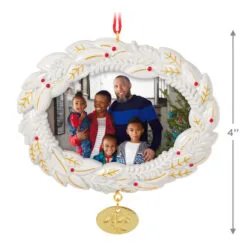 Hallmark A Beautiful Year 2023 Metal Photo Frame Ornament 8 Hallmark A Beautiful Year 2023 Metal Photo Frame Ornament -Hot Sale Hallmark Store White Wreath Picture Frame Keepsake Ornament 1999QGO2617 03