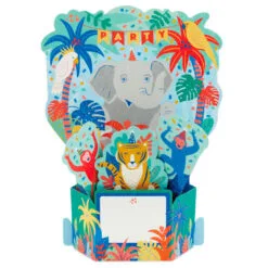 Hallmark Wild Animal Party Boxed Pop-Up Birthday Cards, Pack Of 8 9 Hallmark Wild Animal Party Boxed Pop-Up Birthday Cards, Pack Of 8 -Hot Sale Hallmark Store Wild Animal Party PopUp Boxed Birthday Cards 5STZ1174 03