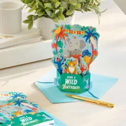 Hallmark Wild Animal Party Boxed Pop-Up Birthday Cards, Pack Of 8 13 Hallmark Wild Animal Party Boxed Pop-Up Birthday Cards, Pack Of 8 -Hot Sale Hallmark Store Wild Animal Party PopUp Boxed Birthday Cards 5STZ1174 07