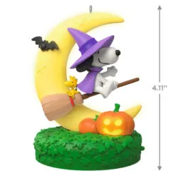 Hallmark The Peanuts® Gang Snoopy's Moonlit Mischief Musical Ornament With Light 8 Hallmark The Peanuts® Gang Snoopy's Moonlit Mischief Musical Ornament With Light -Hot Sale Hallmark Store Witch Snoopy on Broom Keepsake Ornament 2699QFO5319 03