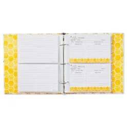 Hallmark Yellow Honeycomb Recipe Organizer Book -Hot Sale Hallmark Store Yellow Honeycomb Recipe Organizer Book 1TOG1031 03