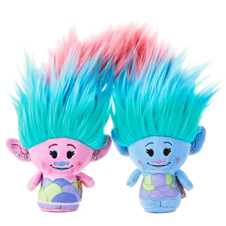 Hallmark Itty Bittys® DreamWorks Animation Trolls World Tour Satin And Chenille Plush, Set Of 2 1 Hallmark Itty Bittys® DreamWorks Animation Trolls World Tour Satin And Chenille Plush, Set Of 2